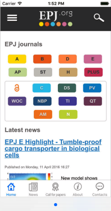EPJ Mobile App Screenshot